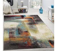 Large Rug Modern Short Pile Colourful Trendy Mottled