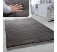 Large Rug Shaggy Soft Imitation Rabbit Fur Faux Fur Anthracite