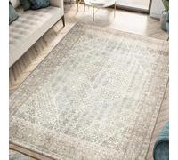 Large Rugs 5.2 x 8.5 ft,Dark Beige Cream Taupe Vintage Aged Traditional,Beige,160 x 260 cm, Washable Rug for Living Room Bedroom Indoor/Outdoor Home Office Decoration Carpet