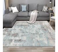 Large Rugs 5 x 8 ft,Brown Grey and White Abstract Modern,Light Teal,155 x 245 cm, Washable Rug for Living Room Decoration Bedroom Dining Table Carpet