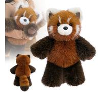 Large Running Panda Plush Toy, 55cm Soft Stuffed Animal Doll, Cuddly Bear Hugging Pillow for Young Adults, Bedroom Couch Decor, Birthday Gift (Brown)