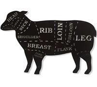 Large Rusted Metal Butchers Cuts Lamb Kitchen Sign Rustic Rusted Decoration Ornament Feature BBQ Cook Chef Gift Present