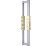 Large Rustic Aluminum Sliding Barn Door Handle 47.2inch Double Sided Push/Pull Handle for Office Glass Doors Black/White 120cm