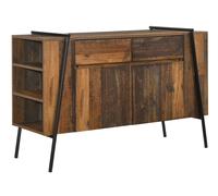 Large Rustic Sideboard Cabinet 2 Door 2 Drawer Storage Unit Oak Effect