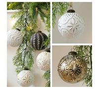 Large Rustic Vintage Christmas Ball Ornament Crafted from Plastic for Tree, Garland, and Tabletop Holiday Decoration (Antique silve)