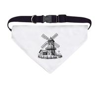 Large 'Rustic Windmill' Dog/Cat/Pet Bandana (PD00061238)