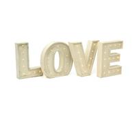 Large Rustic Wooden Light Up LOVE Letters | Vintage Marquee Sign for Home & Events | LED Love sign Letter Lights