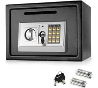 Large Safe Box 16 Litre Digital Safes for Home Security Safe with 2 Keys and Interior Shelf for Household Business Office Hotel Money Document Jewelry Passport - Black, 9.85 x 13.78 x 9.85 Inches