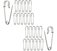 Large Safety Pins, Strong Blanket Pins, 12 Pcs Heavy Duty Blanket Pins, 2.5 inch/63 mm Kilt Pins, Stainless Steel Large Safety Pins for Clothes Blankets Crafts Skirts Kilts Brooch Making