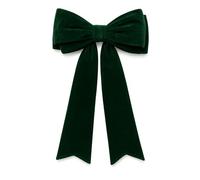 Large Sage Green Velvet Christmas Bow, 140 cm