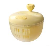 Large Salad Bowl Spinner ABS Plastic Non-Slip Base(yellow)