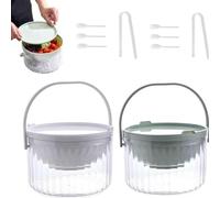 Large Salad Bowl with Ice Chiller Base and Lid Salad Bowl Dip Chiller Bowls Iced Salads Bowls Ice Chilled Fresh Keeping Vegetable Serving Ice Chilled Fresh Keeping Vegetable Serving Platter Veggi