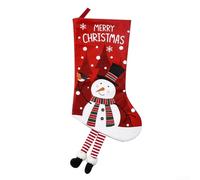 Large Santa Christmas Stocking for Hanging by Fireplace with Spacious Design for Filling Holiday Treats and Decorations for Festive Seasonal Celebration (Snowman)