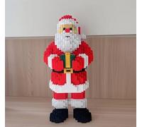 Large Santa Claus Christmas Building Blocks Figure, 3688 Pieces, Multicolour Design, 36 cm high x 20 cm x 15 cm, Space Theme for kids and adults micro building bear blocks