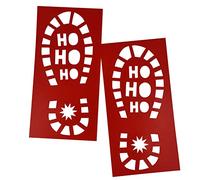 Large Santa Claus Footprints Stencil Decoration Christmas Eve Pack of 2