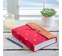Large Sari Fabric Journal Paper High Cerise One Size