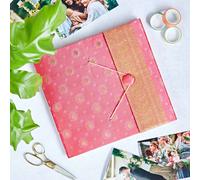 Large Sari Fabric Photo Album Paper High Pink One Size