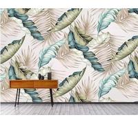 Large Scale Creative Colourful Plants Banana Leaves 3D Wallpaper Easy Install Feature Office Living Room Sofa Bedroom TV Background Wall Decoration-150cm×105cm