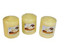 Large Scented Anti Tobacco Votive Candles for Home Decoration and Atmosphere Ivory Vanilla Scent 7.5 x 10 cm Burn Time 40 Hours