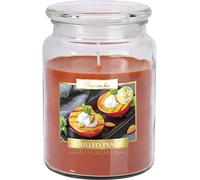 Large Scented Candle with Lid 100 Hours Burning 3.9" x 5.5" Sweet Grilled Peach Scent
