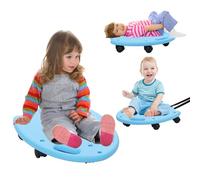 Large Scooter Board for Kids, 20 Inch Sit & Scoot Board with 5 Wheels & Safety Handles for Indoor Outdoor Sports, Sensory Training Plastic Floor Scooter Board