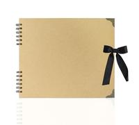 Large Scrapbook Album, 10"x12" Scrap Book, 60 Pages Blank Scrapbook, Thick 250gsm Kraft Paper, Art Supplies for DIY Crafts, Guest Books, Traveling, Birthday & Holiday Gifts.