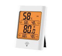 Large Screen Digital Temperature Humidity Meter With Double Readings And Back Backlight For Easy Installation High Accuracy Room Thermometers With Mount