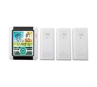 Large Screen Wireless Weather Clock with Temperature and Humidity Meter and Historical Data Tracking