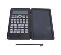 Large Screen Writing Pad Calculator with Notepad, 2 Line Display, 12 Digits Desktop Calculator for Home Office School Business, Solar Battery Power (Black)