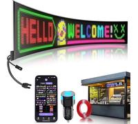 Large Scrolling Bright Advertising LED Signs: 57.5"x7.9" LED Sign Programmable Flexible Matrix Panel, USB LED Signs App Control Custom Text Pattern Animation LED Display for Store Car Bar Hotel