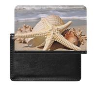 Large Seashell Starfish Passport Cover Protector Rfid Blocking Passport Holder Id Card Holder Secure Travel Wallet Organizer for Passport Tickets Credit Cards, style, One Size