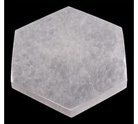 Large Selenite Charging Plate - 6” Hexagon Selenite Crystal - Mined & Crafted in Morocco - Ideal for Cleansing Crystals & Healing Stones, Meditation, Reiki - Protection Crystals - Spiritual Gifts