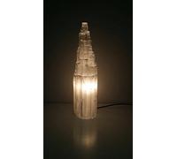 Large Selenite Natural Tower / Iceberg Table Lamp - H33 Cm - Very Heavy +5kg