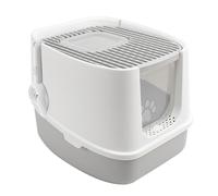 Large Self Cleaning Cat Litter Box with Lid, Fully Enclosed Litter Container, Suitable for Small and Big Cats, Double Entry and Exit, Hollow Out Falling Sand Pedal, Openable (L Size)