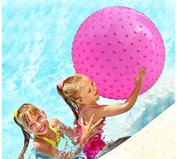 Large Sensory Massage Balls for Kids, 33.5" 85cm Bouncy Exercise Ball, Big Inflatable Balls with Tactile Stimulation Spikes, Outdoor Yoga Balls, Large Beach Ball (33.5" 85CM, 1 pink)