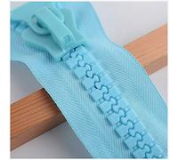 Large Separating Plastic Zipper # 20 Super Light Blue Heavy Duty Zippers 10 inches Long with 1 Sliders for DIY Sewing Tailor Crafts Bags or Adornment (L.Blue 2 Pcs)
