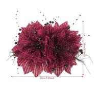 Large Sequined Flower Clip Hair Claw For Women Fashion Shark Clip Ponytail Hair Clip Barrette Retro Volume Hair Clip Headwear(Red)