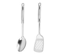 Large Serving Spoons, Material Safety Stainless Steel Kitchen Tools for Pasta Serving Utensils Set, Easy to Clean (2 Piece)
