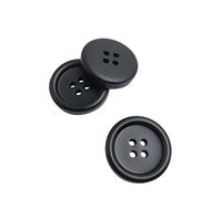 Large Sewing Buttons, 4-Hole Craft Buttons Round Blazer Buttons, 30mm Suit Coats Resin Button Suitable for Variety Clothing Sewing, DIY Craft (Black) ET1227