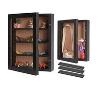 Large Shadow Boxes Frames 11x14 Shadow Box with Shelves,Deep Memory Box Display Case with Movable Shelf for Keepsake Coins Pictures Flowers Wedding Baby Military(Black)