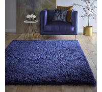 Large Shaggy Indigo Rug - 290 x 200 cm - Chicago - Origins