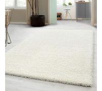 Large Shaggy Rugs for Living Room Soft Bedroom Carpet Runner for Hallways Thick Floor Mat (80 x 150 cm, Cream)