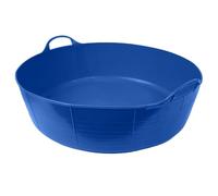 Large Shallow Flexible Tub 2-Handled Flexible Storage Feeding Bucket 35L For Home, Garden, Equestrian Stable and Workplace Flexible Bulk Container (Blue)