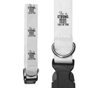 Large 'She Is Strong Brave Fierce Motivational Text' Dog Collar (PR00061330)