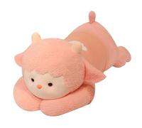 Large Sheep Soft Toy, Plush Sheep Stuffed Animal, Giant Sheep Teddy, Cuddly Lamb Pillow Plushies Toy, Fluffy Goat Farm Animal, Lamb Huggable Anime Gifts for Kids and Lovers in Birthday (Pink,110cm)