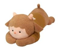 Large Sheep Soft Toy, Plush Sheep Stuffed Animal, Giant Sheep Teddy, Cuddly Lamb Pillow Plushies Toy, Fluffy Goat Farm Animal, Lamb Huggable Anime Gifts for Kids and Lovers in Birthday (Brown,110cm)