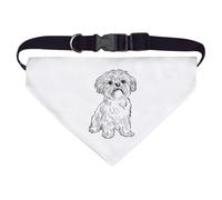 Large 'Shih Tzu Dog Sitting' Dog/Cat/Pet Bandana (PD00060706)