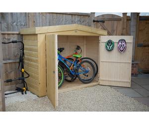 Large Shiplap Apex Outdoor Store - 1520 x 1980 x 810mm - Treated Timber - Forest Garden