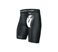 (Large) Shock Doctor Mens Black Compression Shorts W/ Cup