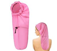 Large Shower Cap for Braids, Extra Long Shower Cap for Women Long Hair & Locs, Waterproof Hair Bonnets for Dreadlocks Drawstring Bath Caps for Women & Men (Pink)